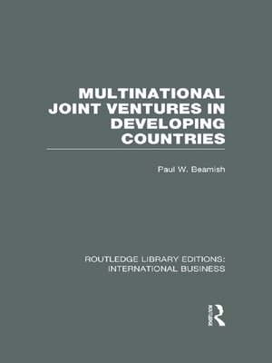 cover image of Multinational Joint Ventures in Developing Countries (RLE International Business)